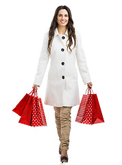 Image showing Beautiful woman with shopping bags