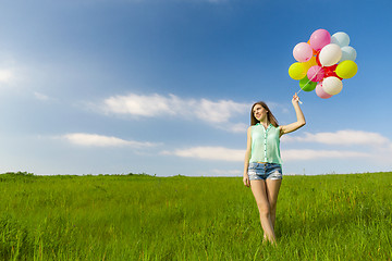 Image showing Girl with Ballons