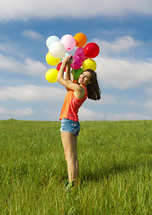 Image showing Girl with Ballons