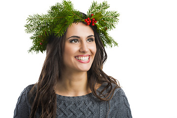 Image showing Cristmas fashion girl