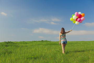 Image showing Girl with Ballons