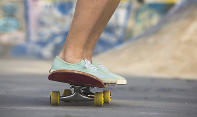 Image showing Riding a skate