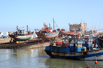 Image showing Boats in the harbour