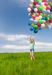 Image showing Girl with Ballons