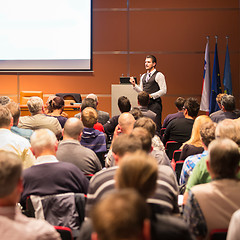 Image showing Speaker at Business Conference and Presentation.