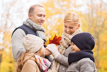 Image showing happy family in autumn park