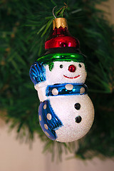 Image showing glass snowman decoration