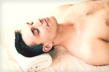 Image showing man in spa