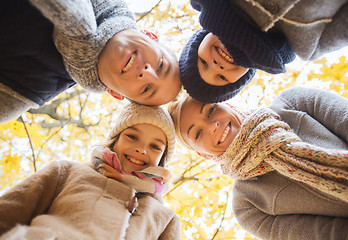 Image showing happy family in autumn park