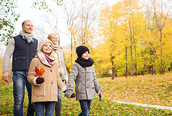 Image showing happy family in autumn park