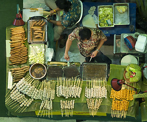 Image showing Meatballs at a market