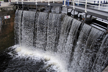 Image showing Canal lock gates