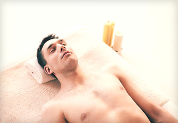 Image showing man in spa