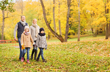 Image showing happy family in autumn park