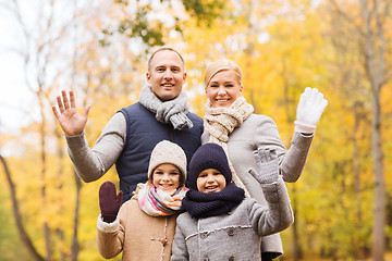 Image showing happy family in autumn park