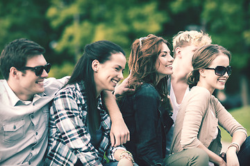 Image showing group of students or teenagers hanging out