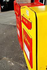 Image showing Two Norwegian postboxes