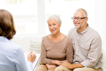 Image showing happy senior couple at home