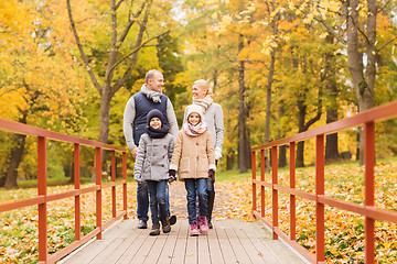 Image showing happy family in autumn park