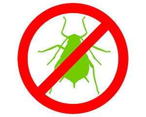 Image showing Aphid prohibition sign