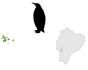 Image showing Galapagos penguin range