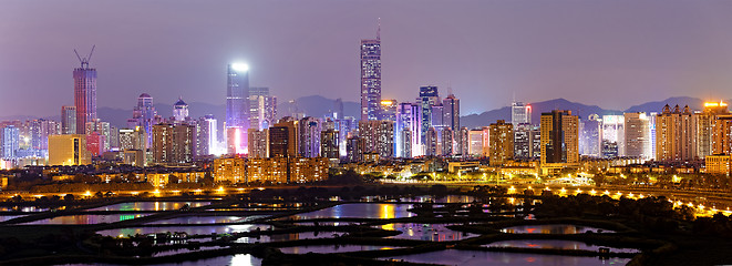 Image showing hong kong countryside sunset