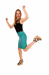 Image showing Dancing young woman.