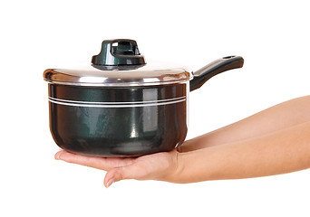 Image showing Hand's holding pot.