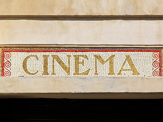 Image showing Cinema sign