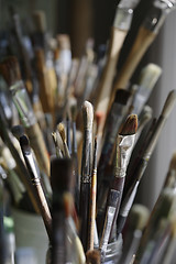 Image showing Artist's brushes