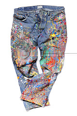 Image showing Jeans of an Artist