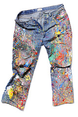 Image showing Jeans of an Artist