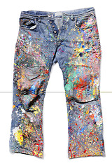 Image showing Jeans of an Artist