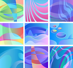 Image showing background glow abstract design set