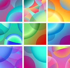 Image showing background abstract glow design set