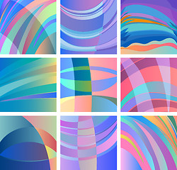 Image showing background smooth abstract design set