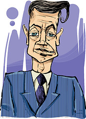 Image showing man in suit drawing illustration