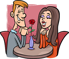 Image showing couple in love cartoon illustration