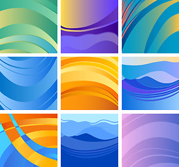 Image showing background abstract design set