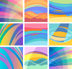 Image showing background abstract pastel design set