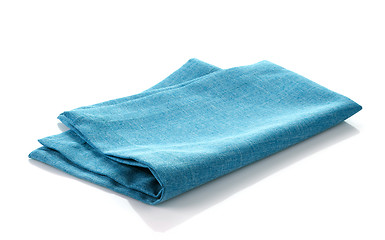 Image showing blue cotton napkin