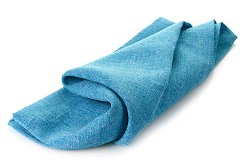 Image showing blue cotton napkin