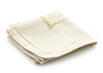 Image showing folded linen napkin