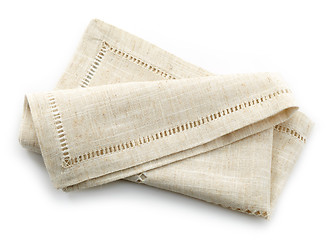 Image showing folded linen napkin