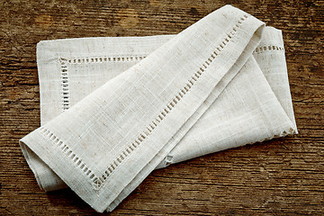 Image showing folded linen napkin