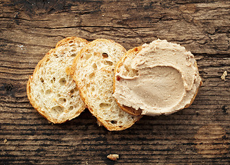 Image showing bread with liver pate