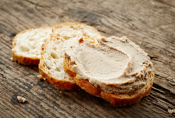 Image showing bread with liver pate