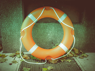 Image showing Retro look Lifebuoy