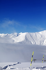 Image showing Snowy slope with new fallen snow
