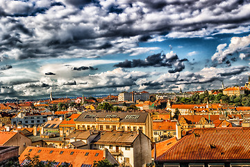 Image showing Red rooftops of Prague